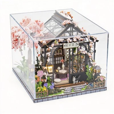 Kit Dollhouse Ġappuniż Bil Qoxra tat-Trab