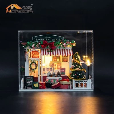 PC2319Z Dollhouse tal-Milied ħelu u tittratta